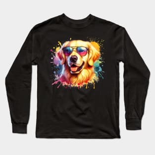 Watercolor Golden Retriever Long Sleeve T-Shirt